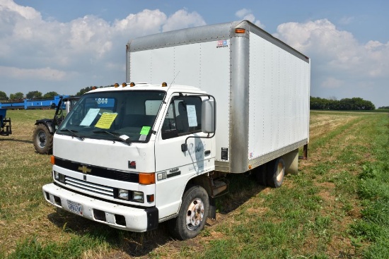 1994 Chevy W400 Van Truck, V8 Engine, 14' Van  Body, Roll Up Door (Needs Some Work), Auto,  Brakes &