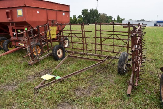 4 Section Spike Tooth Drag On Cart