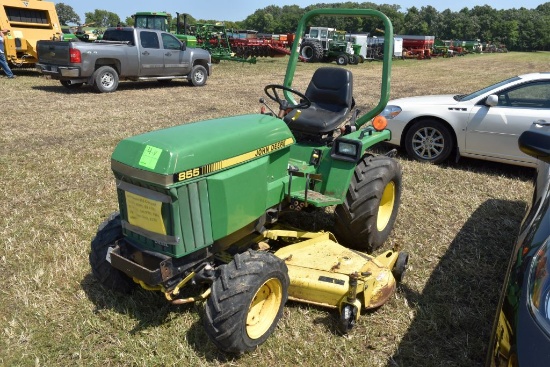 John Deere 855 Compact Tractor, ROPS, 33 x  12.5 Tries, 3pt., 540 PTO, FWA, 72" Mower  Deck, 2272 Ho