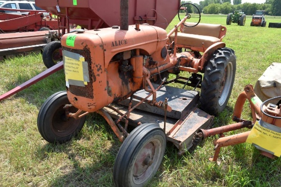 Allis Chalmers C Tractor, Hand Crank Start  Only, 9.5x24 Rear Tires, Like New Rear Tires,  60" Belly