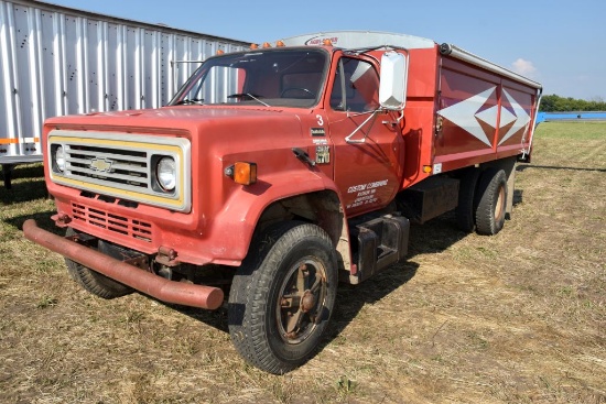 1979 Chevrolet C70 Scottsdale Grain Truck,  Crysteel 16' Box, Power Up And Down Hoist,  Roll Tarp 1
