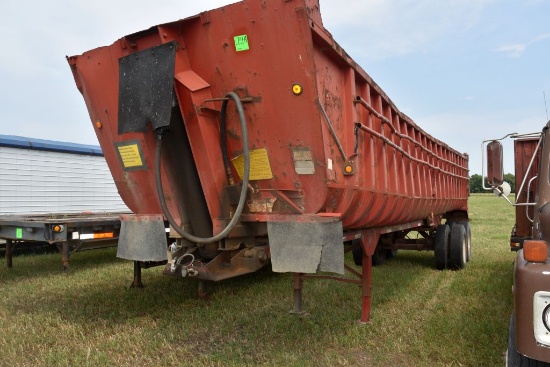 1988 Fruehauf Steel Frameless End Dump, 30' x  48" x 96", 2 Way Tail Gate, Tail Gate Swing  & Barn D