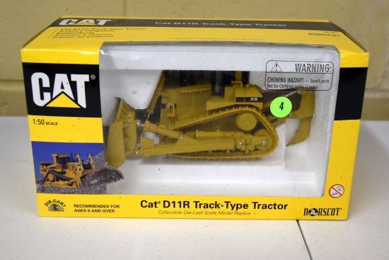 Norscot Caterpillar D11R Track Type With Ripper, 1/50th Scale, In Box