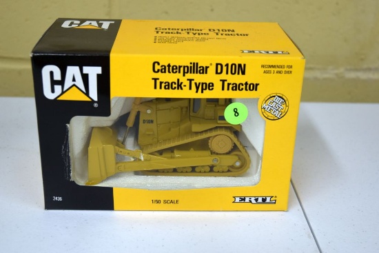 Ertl Caterpillar D10N Track Type Tractor, 1/50th Scale, With Box