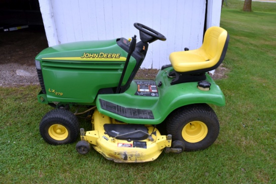 John Deere LX279 Lawn Tractor 48” Deck, 17hp, 710 Hours, Liquid Cooled, Hydro