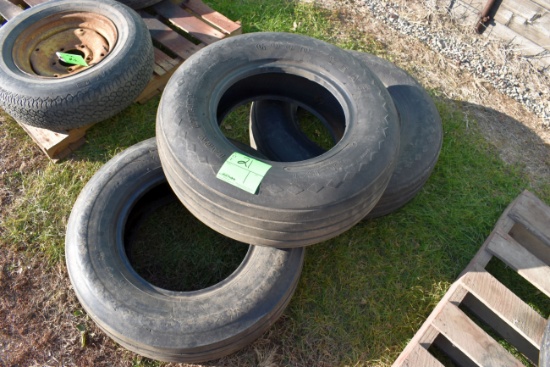 (3) 9.5Lx15 Implement Tires, No Rims, All For One Money