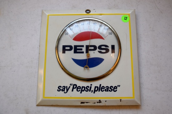 Pepsi Tin Thermometer, 9''x9''