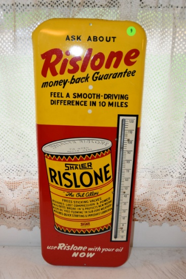 Rislone Oil Thermometer, Tin, 26''x10''