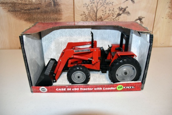 Ertl Case IH C90 Ttractor with Loader, 1/16th Scale, With Box