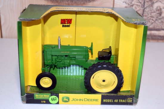 Ertl Britians John Deere 40 Tractor, 1/16th Scale, With Box