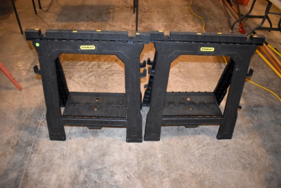 2 Plastic Stanley Sawhorses, Pick Up Only