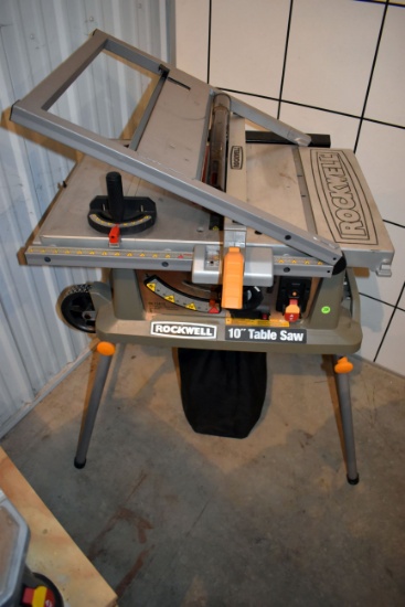 Rockwell Model RK7241S 10" Table Saw, On Folding Stand, Works, Pick Up Only