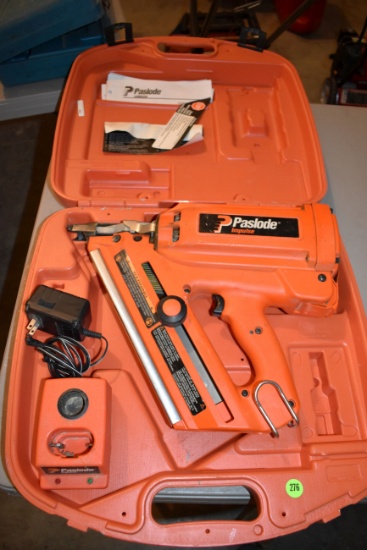 Paslode Impulse Model IMCT Cordless Utility Framing Nailer, With Battery And Charger, Works, Hard Ca