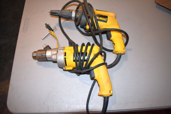 Dewalt Model DW257 VSR Deck/Drywall Corded Screwdriver, Dewalt Model DW231 1/2" Corded VSR Drill Wit