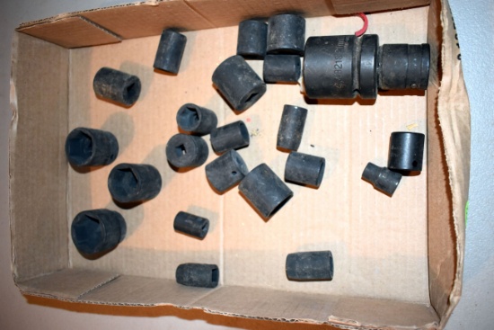 Napa 3/8 Drive Shallow Impact Socket Set From 3/8 To 1'' 1/8, 21MM 3/4'' Drive Truck Axle Socket