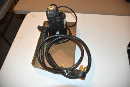 Simer Sump Pump Model 2305, 220 Pig Tail Cord, Trailer Plug Cord 7 Wire