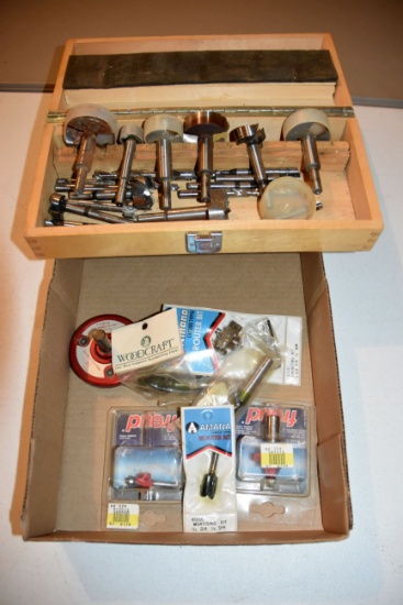 Assortment Of New And Used Router And Shaping Bits
