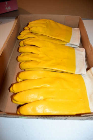 3 Pair Of Rubber Work Gloves