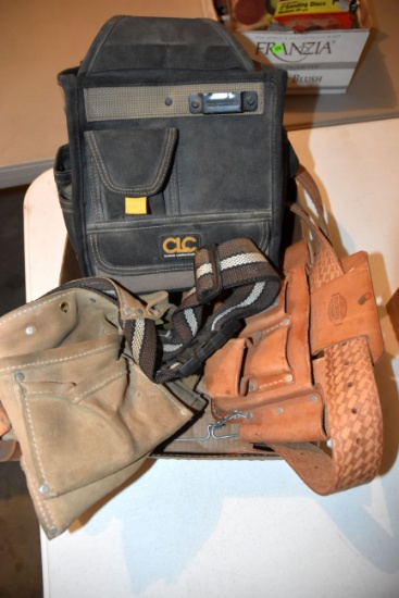 Over Shoulder Tool Bag, 2 Waist Tool Belts