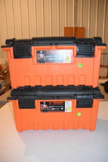 2 Truper 19" Plastic Tool Boxes