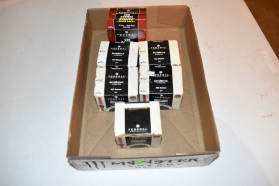 (4) New Boxes Of Federal Target Grade .22 Cal Long Rifle, 325 Rounds Per Box, (1) Box Of Federal Tar