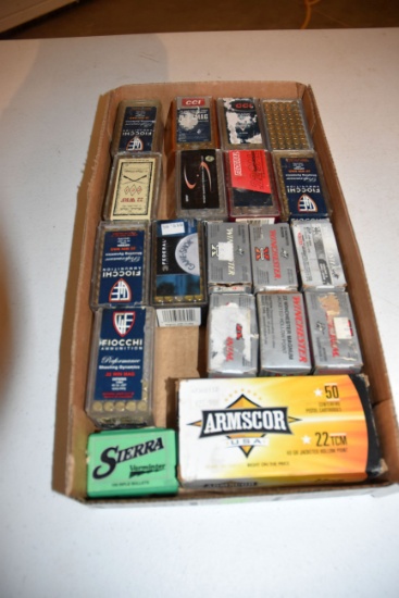 813 Rounds Of .22 MAG, 8 .22 Cal Bullet Tips, 34 Rounds Of .22 TCM