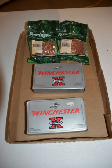 18 Rounds Of Winchester 25-06 90 Grain, 20 Rounds Of Winchester 270 Win. 130 Grain, (2) Bags Of Remi