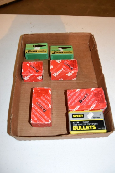 1 Open Box Of 224 Cal Bullet Tips, 2 Open Boxes Of 308 Bullet Tips, 2 Open Boxes Of 257 Cal Bullet T