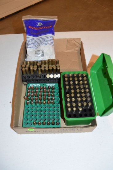 34 Rounds Of 44 Rem Mag Bullets, 30 Rounds Of 40 S&W Bullets, 142 Brass 223 Casings