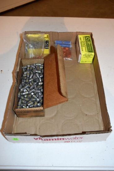 100 358 Cal Bullet Tips, Half Full Bag Of 22 Cal Bullet Tips, Large Amount Of Large Lead Bullet Tips