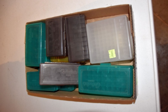 9 Plastic Pistol And Riffle Ammo Cases