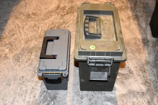 (2) Plastic Ammo Cans