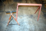 Roller Stand And Metal Folding Sawhorse, Pick Up Only