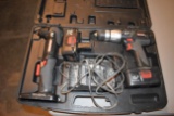 Craftsman 1/2 Inch Cordless Drill, 3/8 Inch Right Angle Drill, (2) 19.2 Volt Batteries, Both Drills