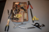 Wire Strippers, Assortment Of Pliers, Measuring Tools, Tape Measure, Crescent Wrench