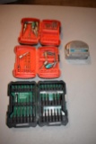 Tape Measure, 2 Non Complete Bit Sets, 1 Complete Masterforce Bit Set With Drill Bits