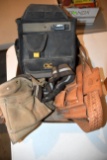 Over Shoulder Tool Bag, 2 Waist Tool Belts