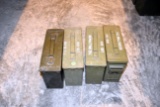 (4)Small Metal Ammo Cans