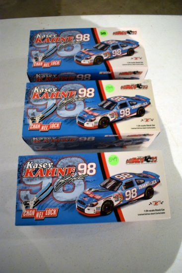 (3)Action, Kasey Kahne No.98 Channel Lock, 2002 Taurus, 1 Of 3024, 1/24th Scale With Boxes