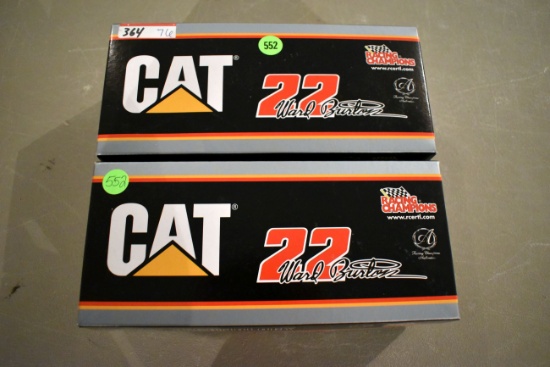 (2)Racing Champions By ERTL, Ward Burton No.22 CAT, 2003 Intrepid, 1/24th Scale With Boxes