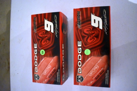 (2)Action, Kasey Kahne No.9 Dodge Dealers, 2004 Intrepid, 1 Of 3936, 1/24th Scale With Boxes