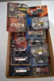 (2) Hotwheels Cars On Cards, (9) Racing Champions Nascar Cars On Cards With Collector Cards