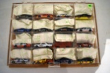(16) 1/64th Scale Racing Champions Nascar Cars In Display Case