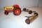 Marx Toy Tractor, Marx 3 Bottom Plow, Marx Dump Rake