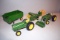 John Deere Chuck Wagon, Small Square Baler, 2 John Deere Tractors
