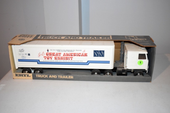 Ertl Great American Toy Exhibt Tractor Trailer, With Box
