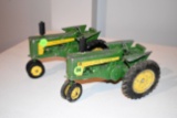 2 - Ertl John Deere 630, 1/16 Scale, No Boxes, Both Have Metal Rims, Good Castings