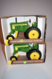 (2) Ertl John Deere 1957 Model 720 High Crop, 1990 Two Cylinder Club Collectors Edition, 1/16th Scal