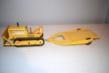 1960s Tonka Straight Blade Bull Dozer Rubber Track, Tonka Tilt Bed Trailer