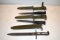 (3) US Marked Military Bayonets, One Has Been Repaired